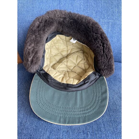 VINTAGE LL Bean Trapper Hat‎ Mens Large Tan Lined Quilted Union Made In USA - Picture 8 of 8